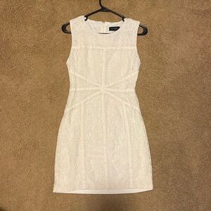 Off-White Lace Mini Dress